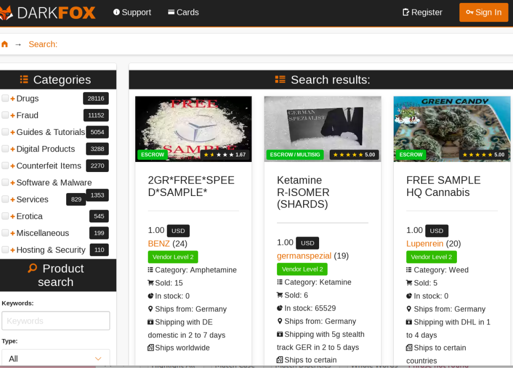 Darkfox darknet market marketplace Germany vendors